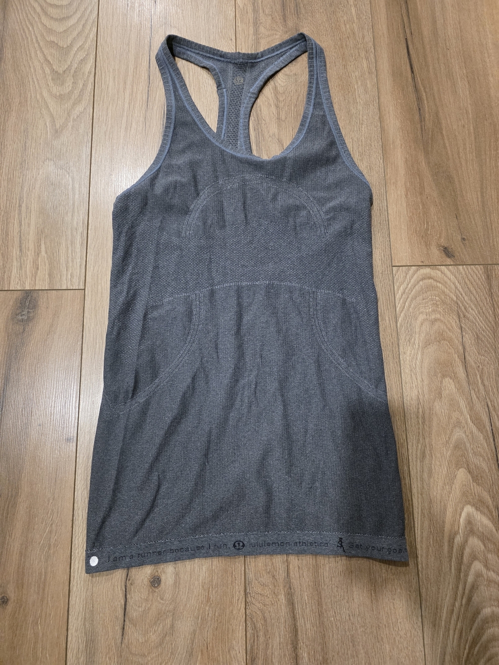 lululemon charcoal gray seamless workout tank